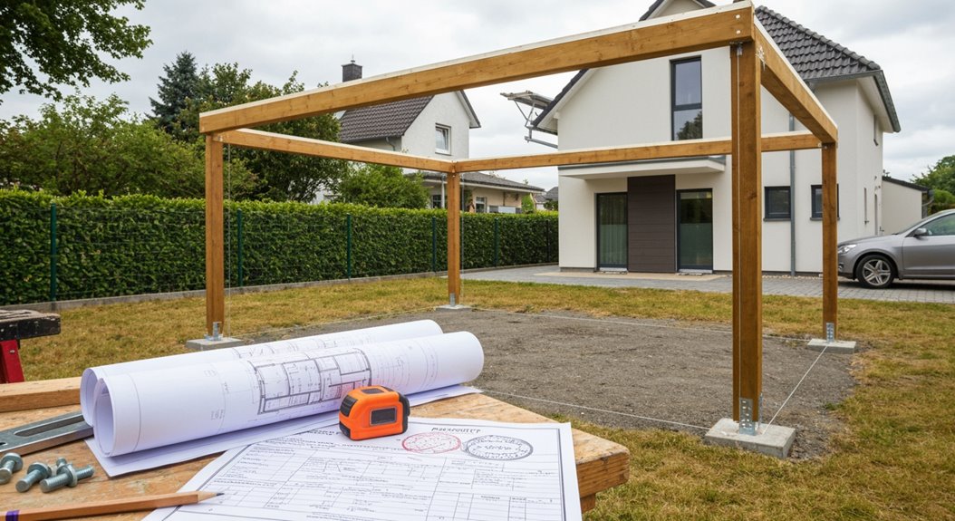 Genehmigungen für den Bau eines Carports prüfen