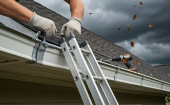 Rinnenreparaturen vor dem Regen