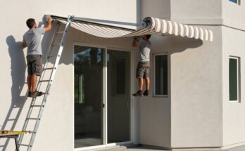 Eine Sommermarkise installieren