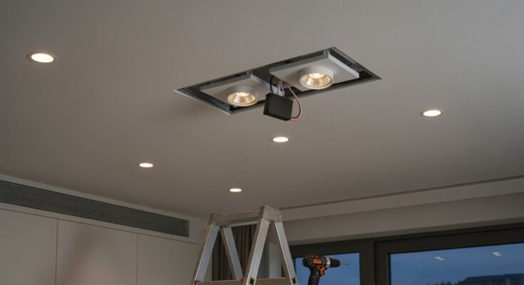 moderne LED-Beleuchtungsinstallation