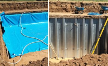 Poolfolie versus Stahlwand